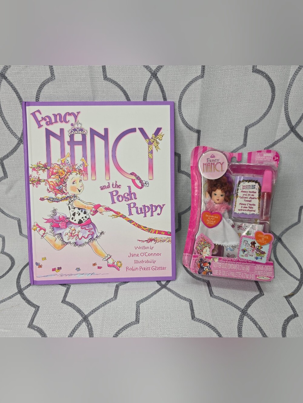 Fancy Nancy Mini Doll Birthday Party Activity Set 10 Pc Toys Jakks & Book Read